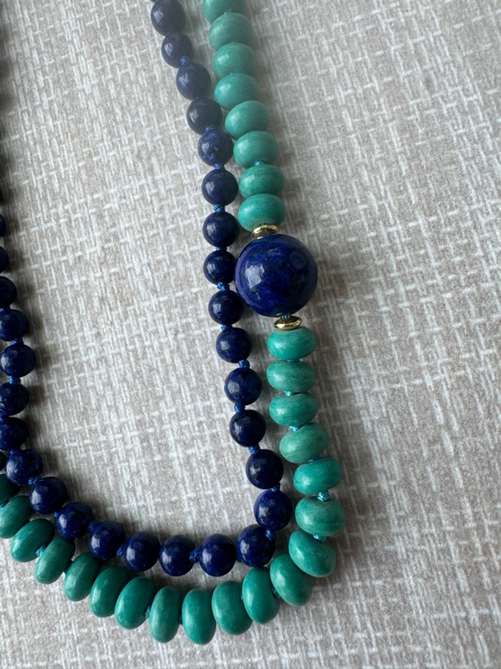 NWOT Tuckernuck Turquoise and Lapis Lazuli Necklace - Picture 2 of 8